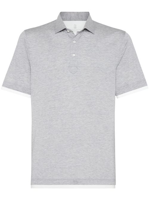 Polo uomo in grigio chiaro Brunello Cucinelli | MD8213966CNZ17